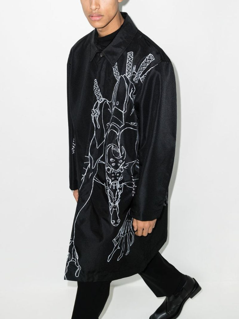 X Neon Genesis Evangelion Machine Print Coat