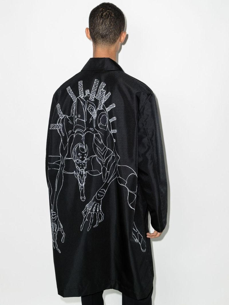 X Neon Genesis Evangelion Machine Print Coat