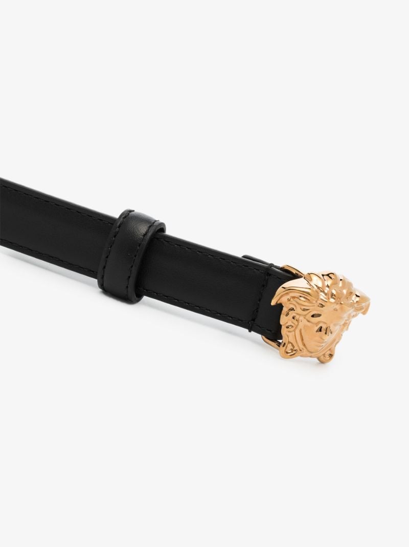 Black Medusa Leather Belt