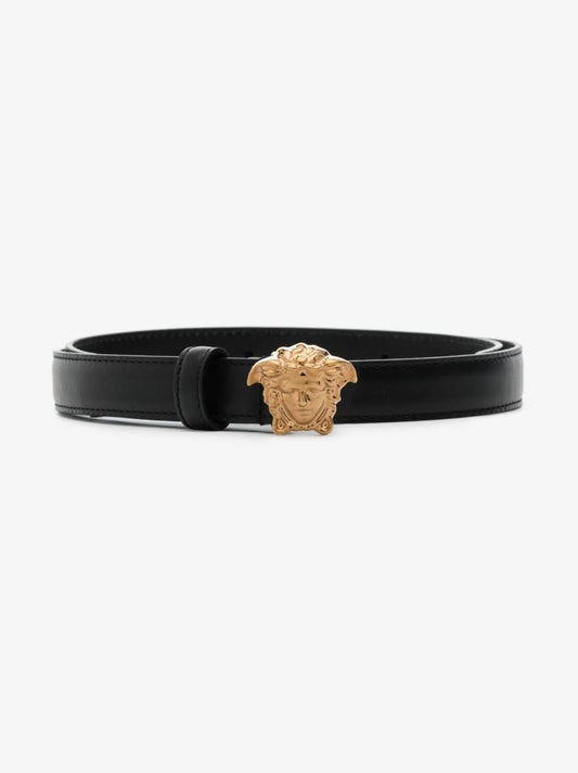 Black Medusa Leather Belt