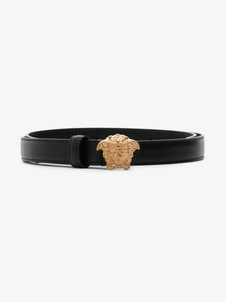 Black Medusa Leather Belt