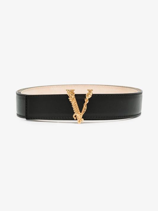 Black Virtus Leather Belt