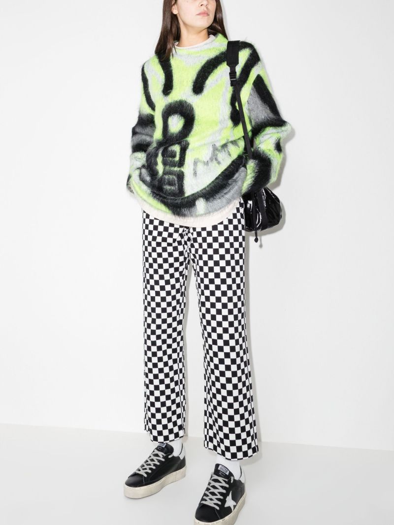 Checkerboard Cotton Trousers
