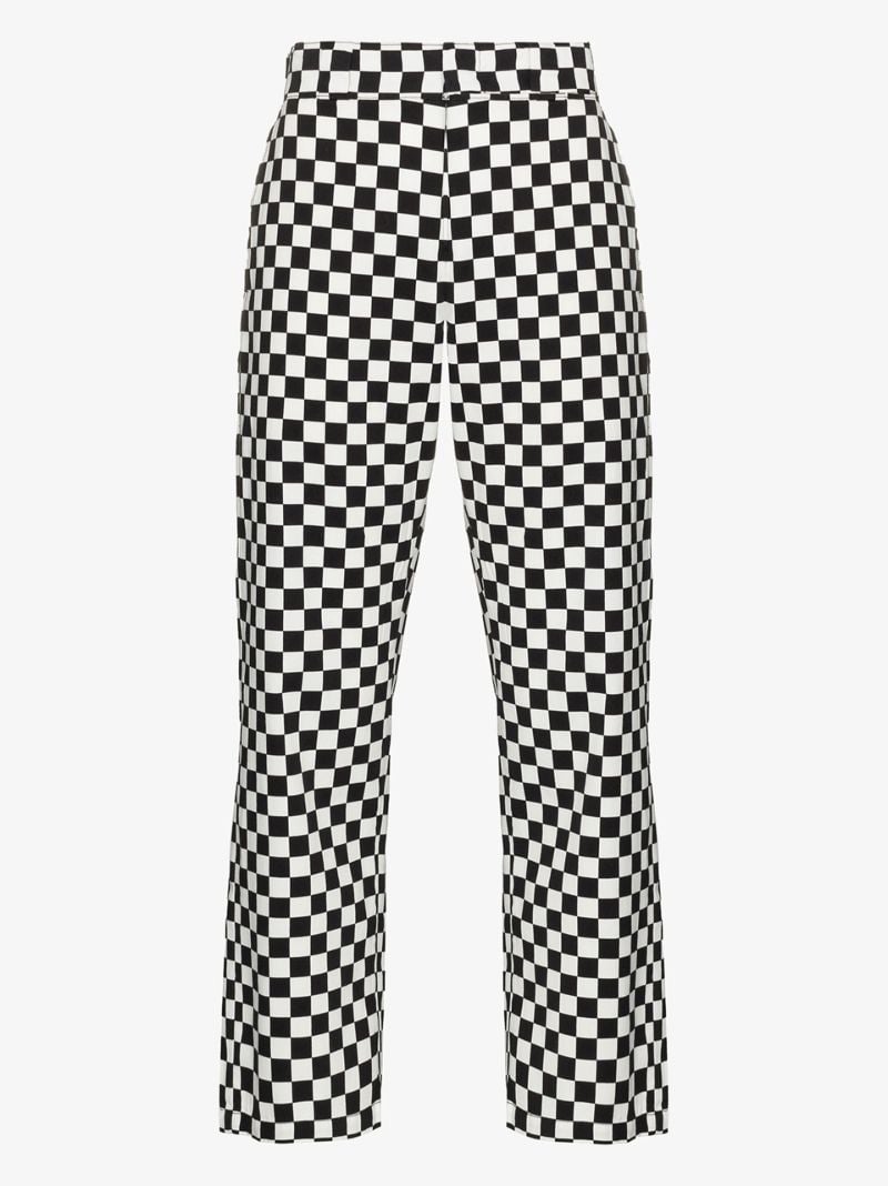 Checkerboard Cotton Trousers