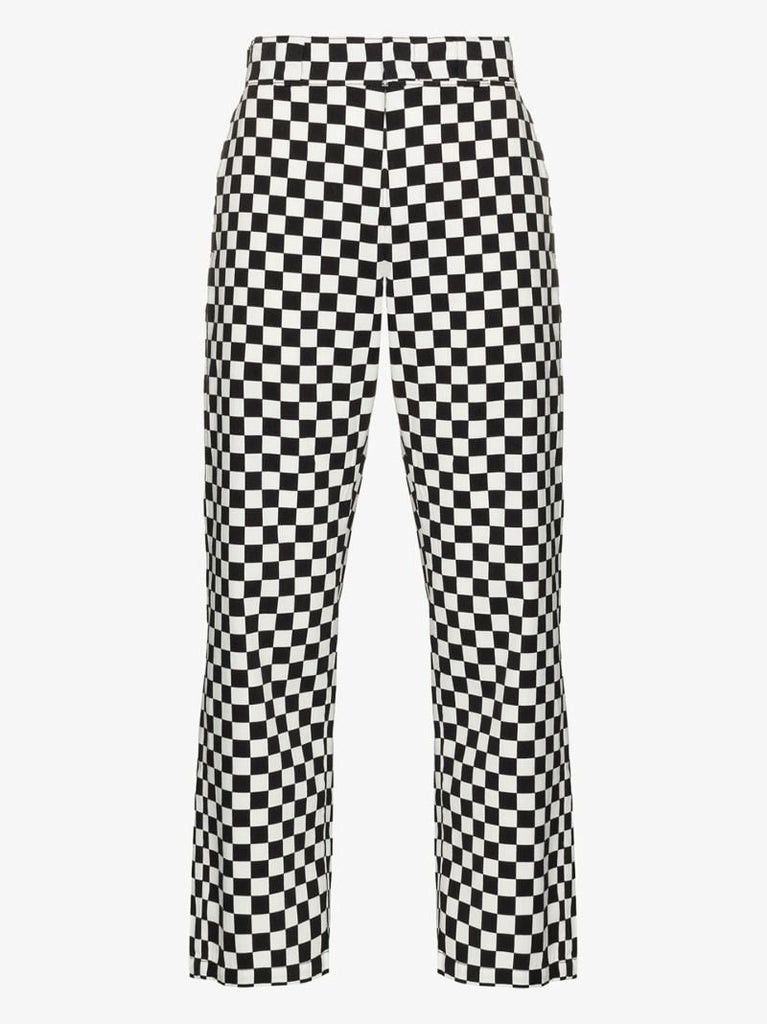 Checkerboard Cotton Trousers