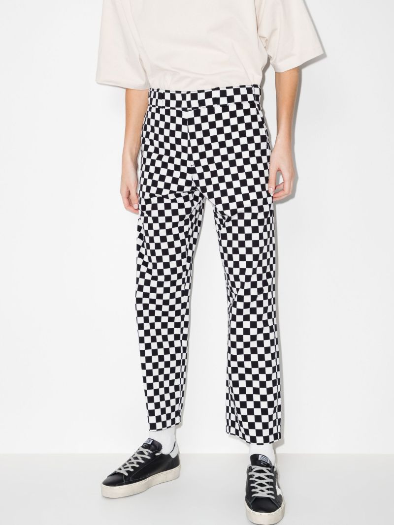 Checkerboard Cotton Trousers