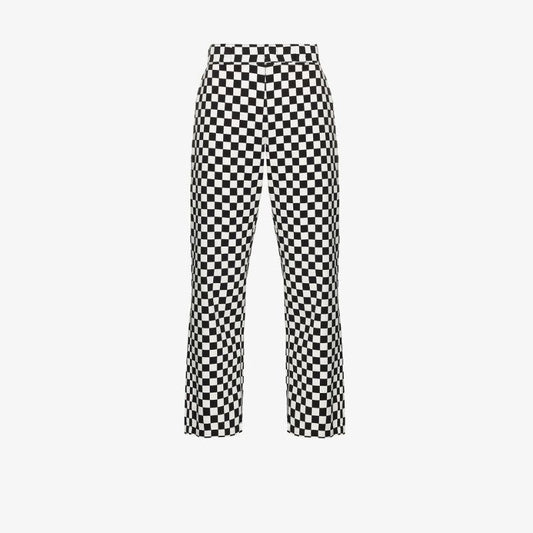 Checkerboard Cotton Trousers