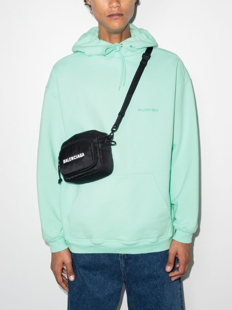 Green Logo Cotton Hoodie