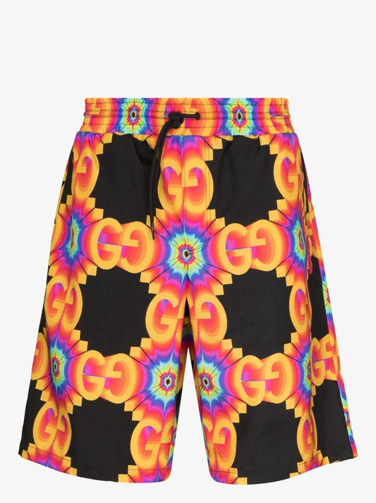 Gg Kaleidoscope Silk Shorts