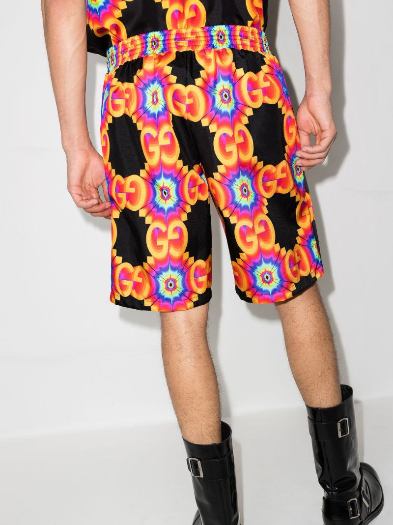 Gg Kaleidoscope Silk Shorts