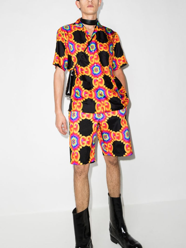 Gg Kaleidoscope Silk Shorts