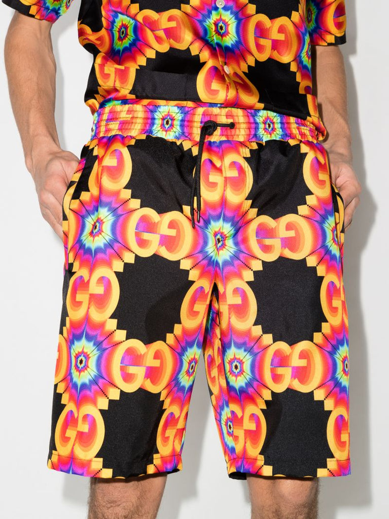 Gg Kaleidoscope Silk Shorts
