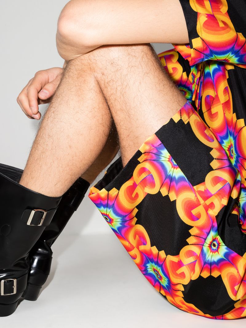 Gg Kaleidoscope Silk Shorts