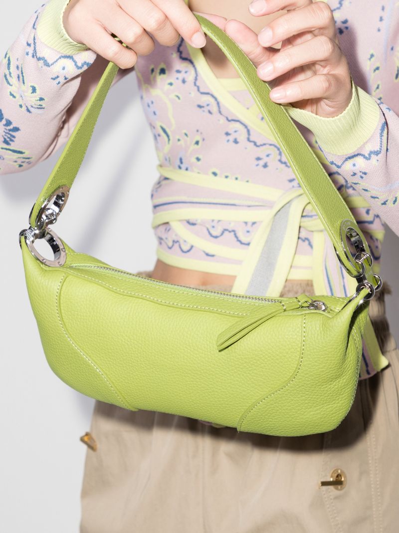 Green Amira Mini Leather Shoulder Bag