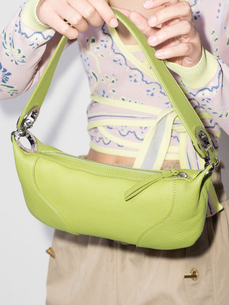 Green Amira Mini Leather Shoulder Bag