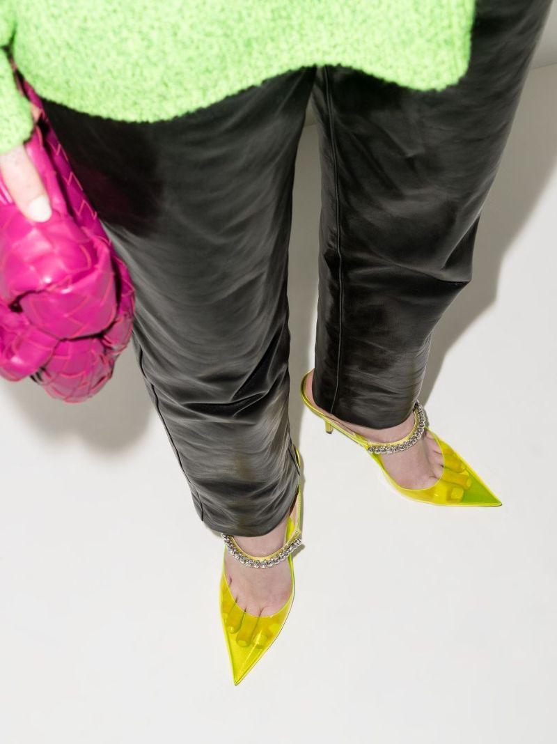 Neon Yellow Bing 65 Crystal Mules
