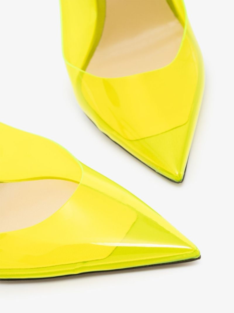 Neon Yellow Bing 65 Crystal Mules