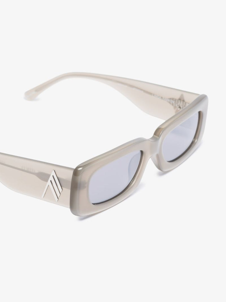 X the Attico Grey Mini Marfa Rectangular Sunglasses