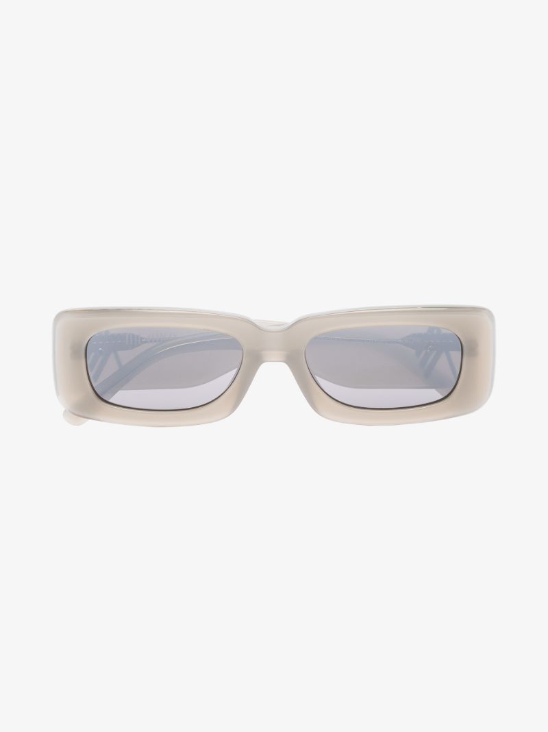 X the Attico Grey Mini Marfa Rectangular Sunglasses