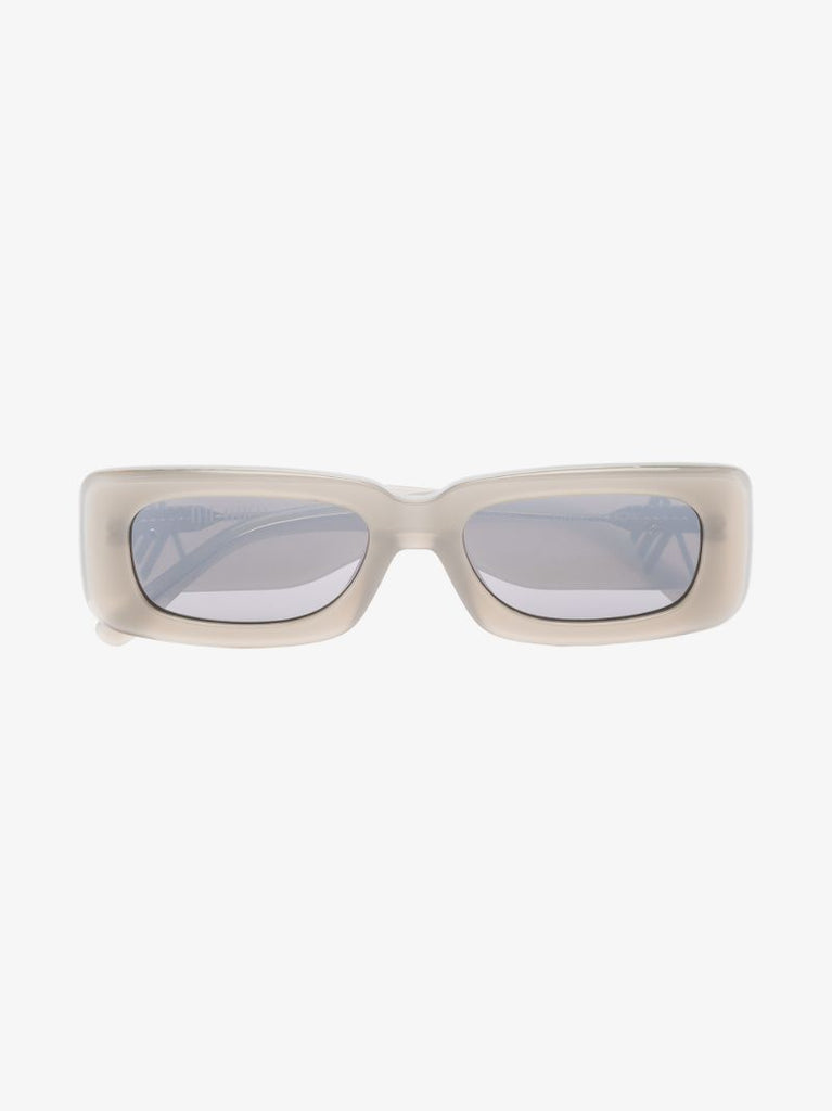 X the Attico Grey Mini Marfa Rectangular Sunglasses