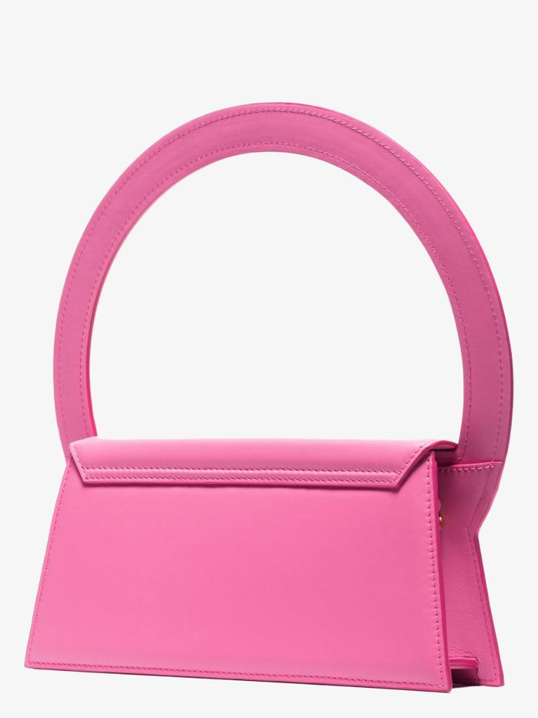 Pink Le Sac Rond Leather Shoulder Bag