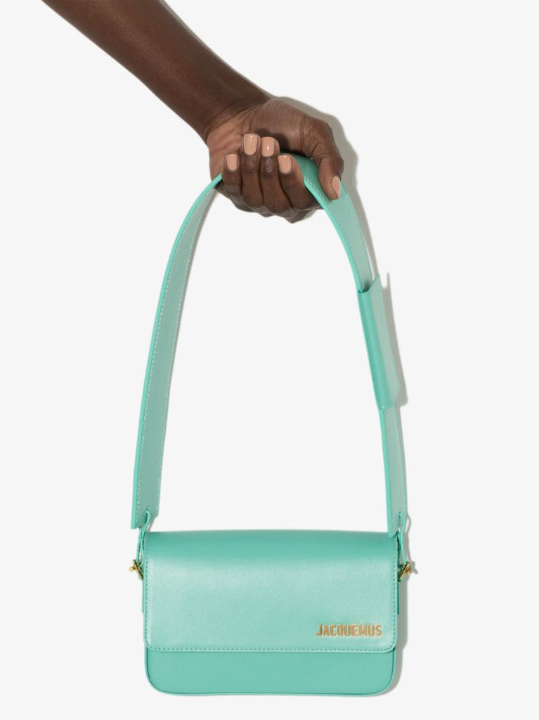 Green Le Carinu Leather Shoulder Bag