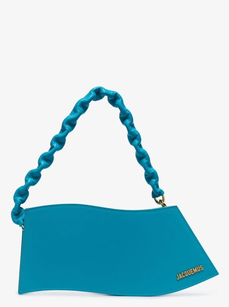 Blue La Vague Leather Shoulder Bag