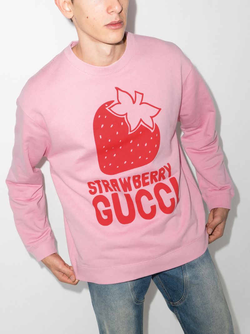 Strawberry Logo Cotton Sweatshirt