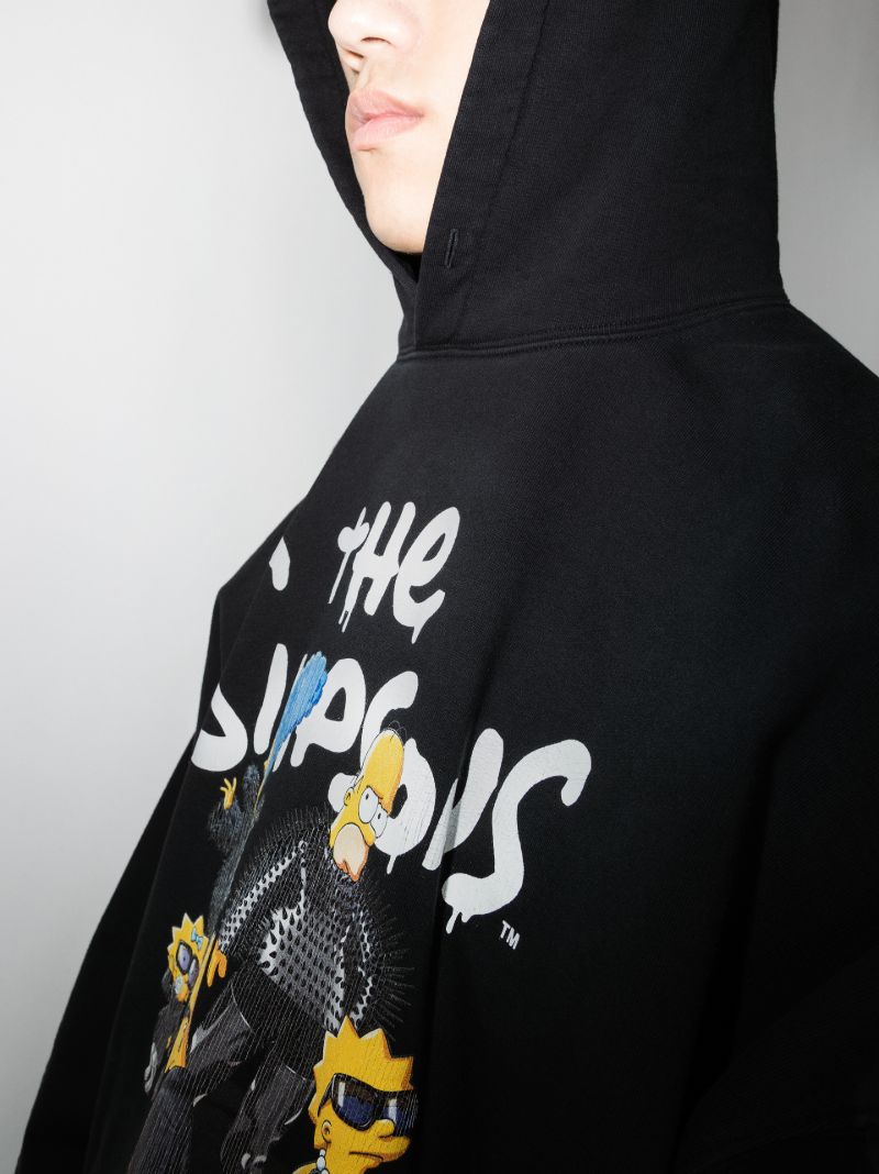 X the Simpsons Print Cotton Hoodie