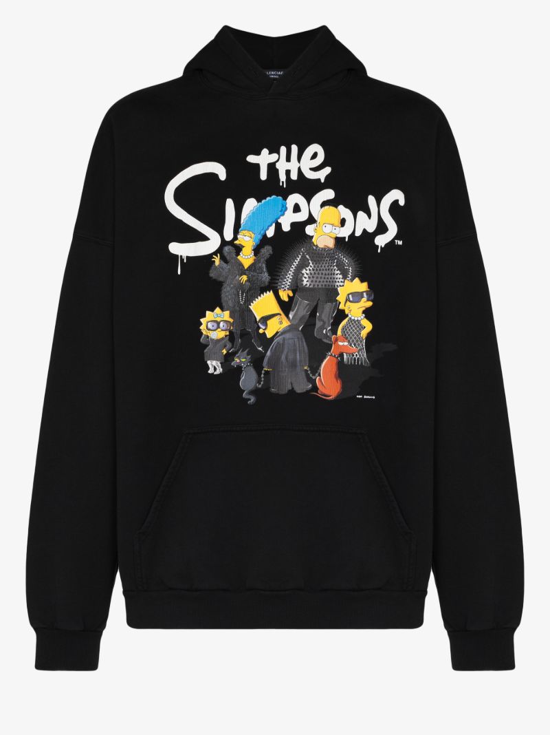 X the Simpsons Print Cotton Hoodie