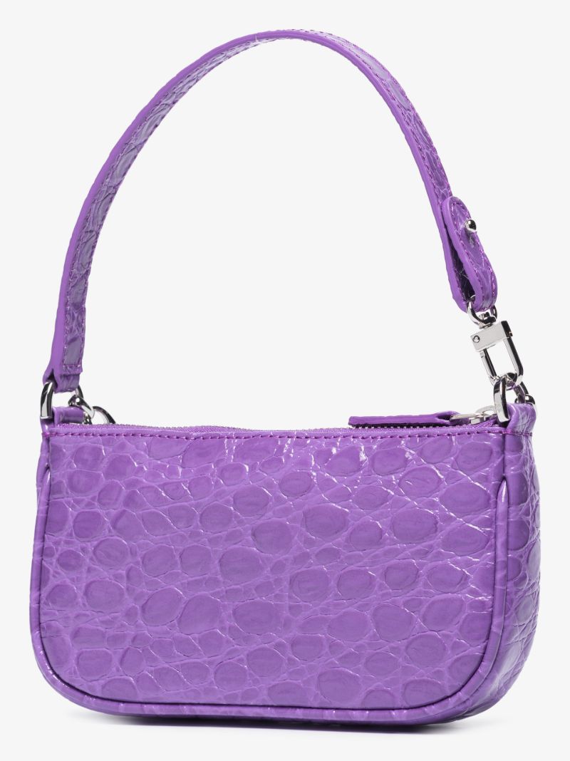 Violet Mini Rachel Mock Croc Leather Shoulder Bag