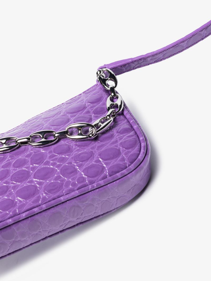 Violet Mini Rachel Mock Croc Leather Shoulder Bag