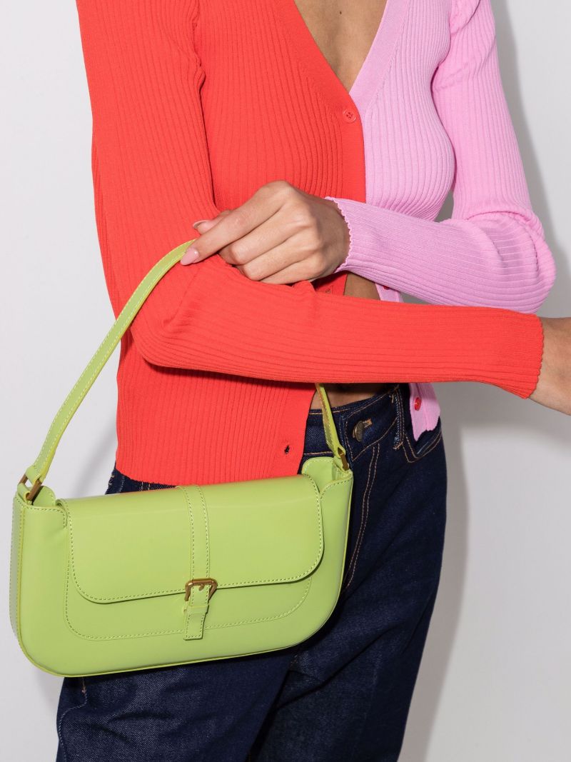 Green Miranda Leather Shoulder Bag