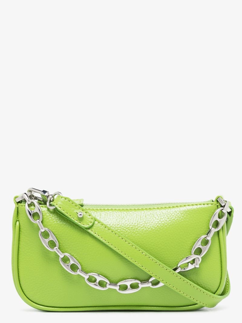 Green Rachel Patent Leather Shoulder Bag