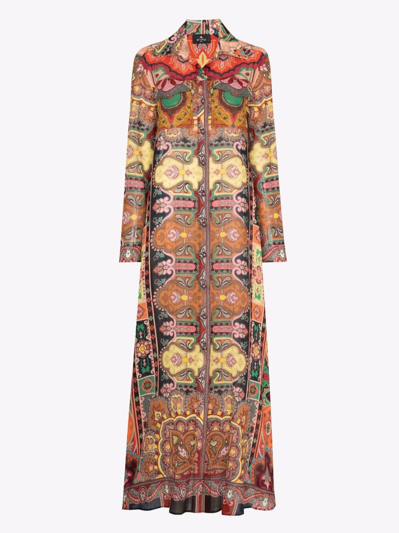 Lust Printed Maxi Shirt Dress