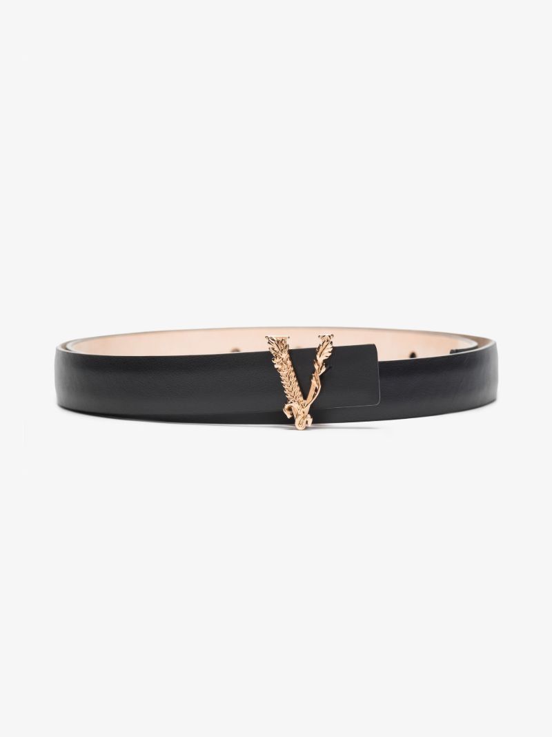 Black Virtus Leather Belt