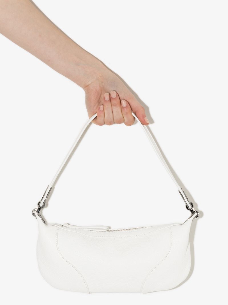 White Amira Mini Leather Shoulder Bag