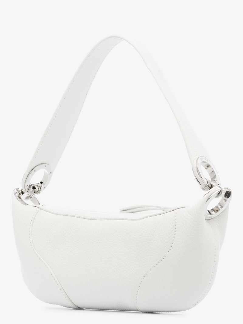 White Amira Mini Leather Shoulder Bag
