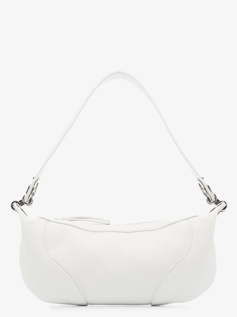 White Amira Mini Leather Shoulder Bag