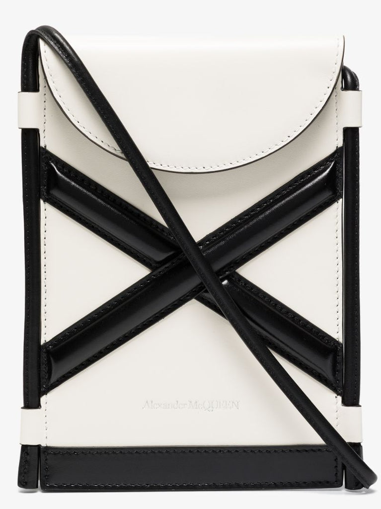 White the Curve Micro Leather Cross Body Bag