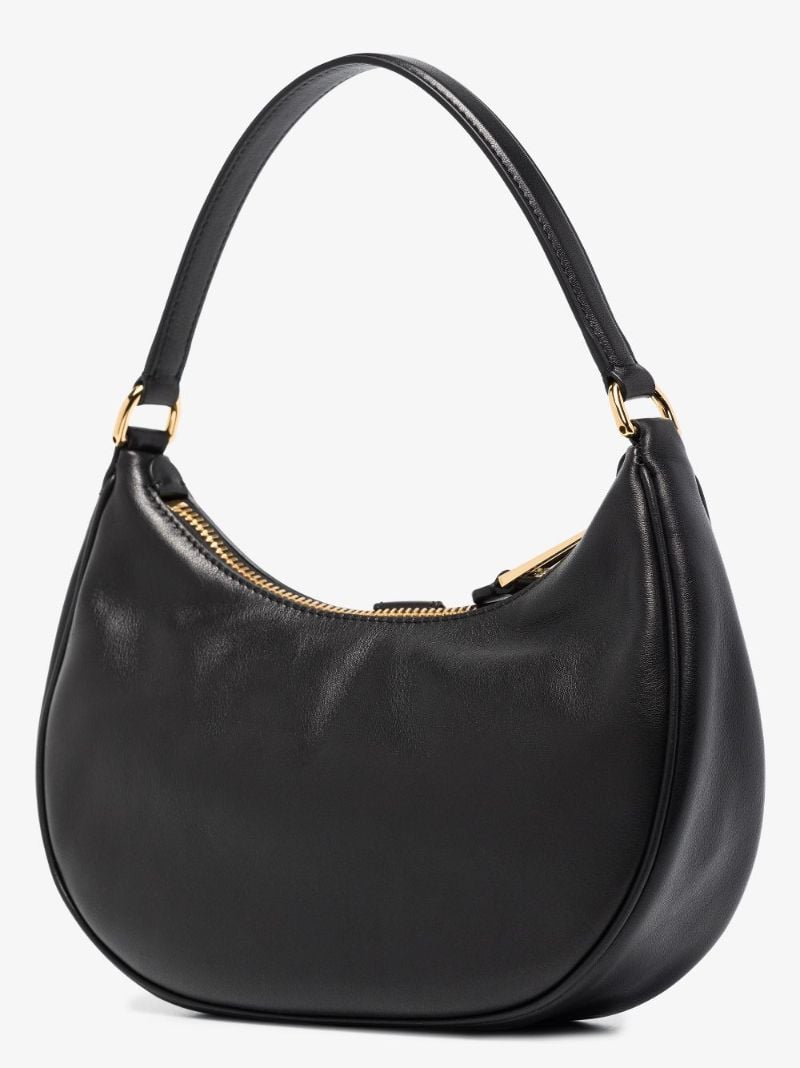 Black Hobo Leather Shoulder Bag