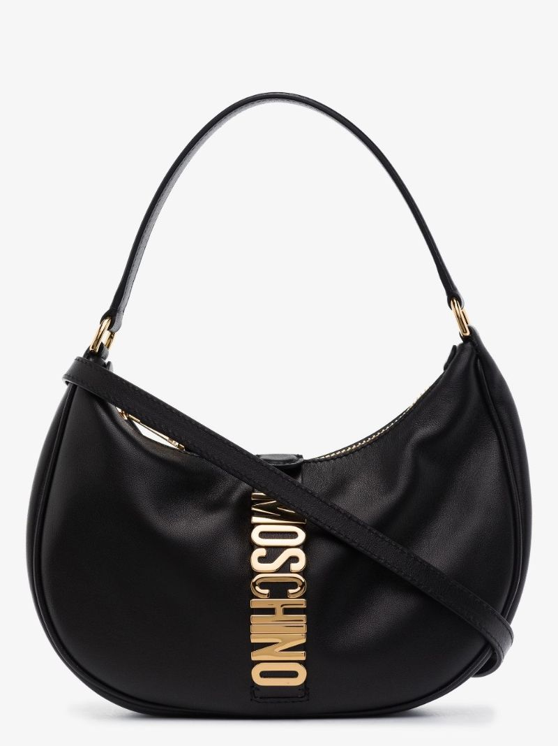 Black Hobo Leather Shoulder Bag