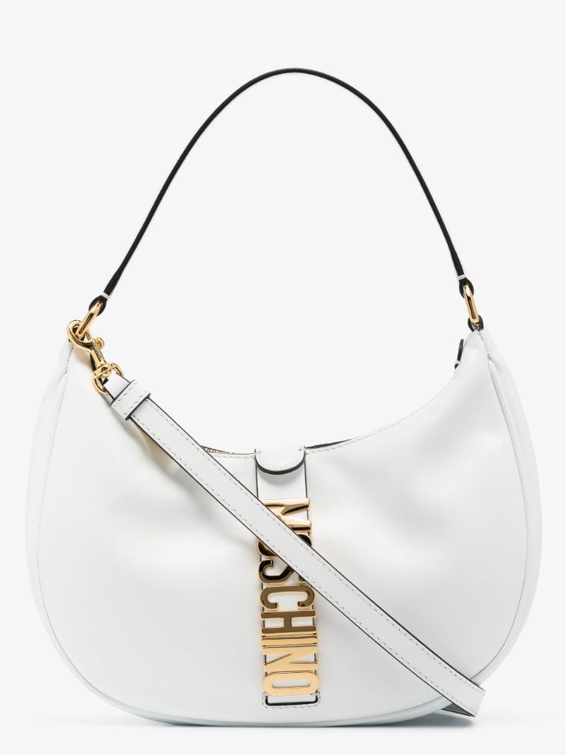 White Hobo Leather Shoulder Bag