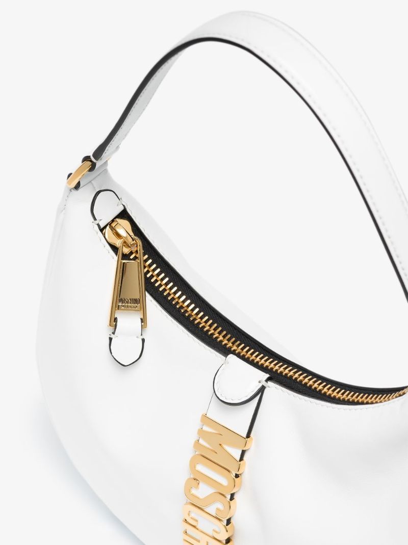 White Hobo Leather Shoulder Bag