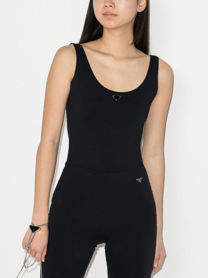 Scoop Neck Logo Bodysuit
