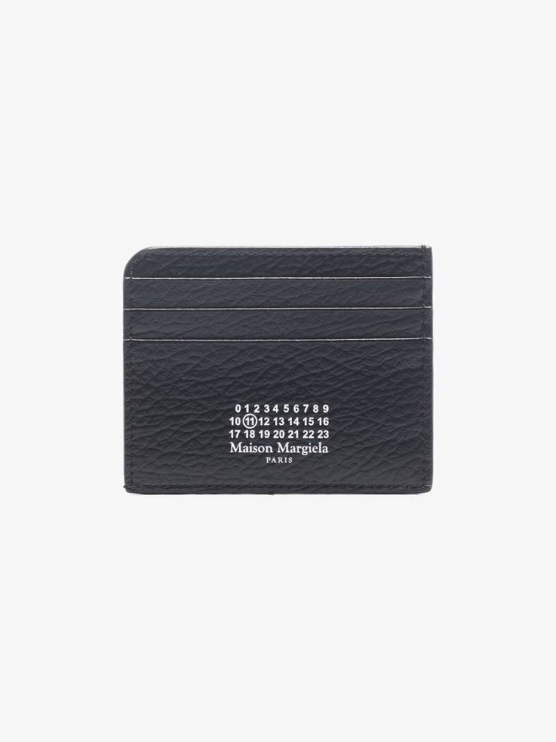Black Four-stitch Leather Card Holder