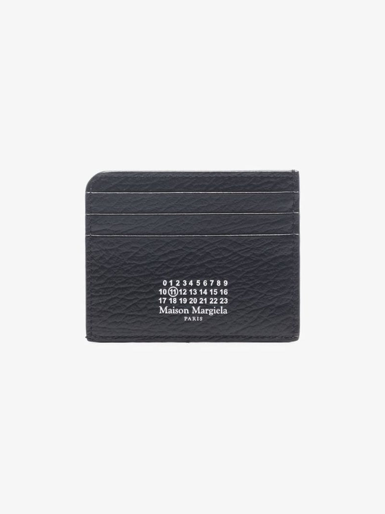 Black Four-stitch Leather Card Holder