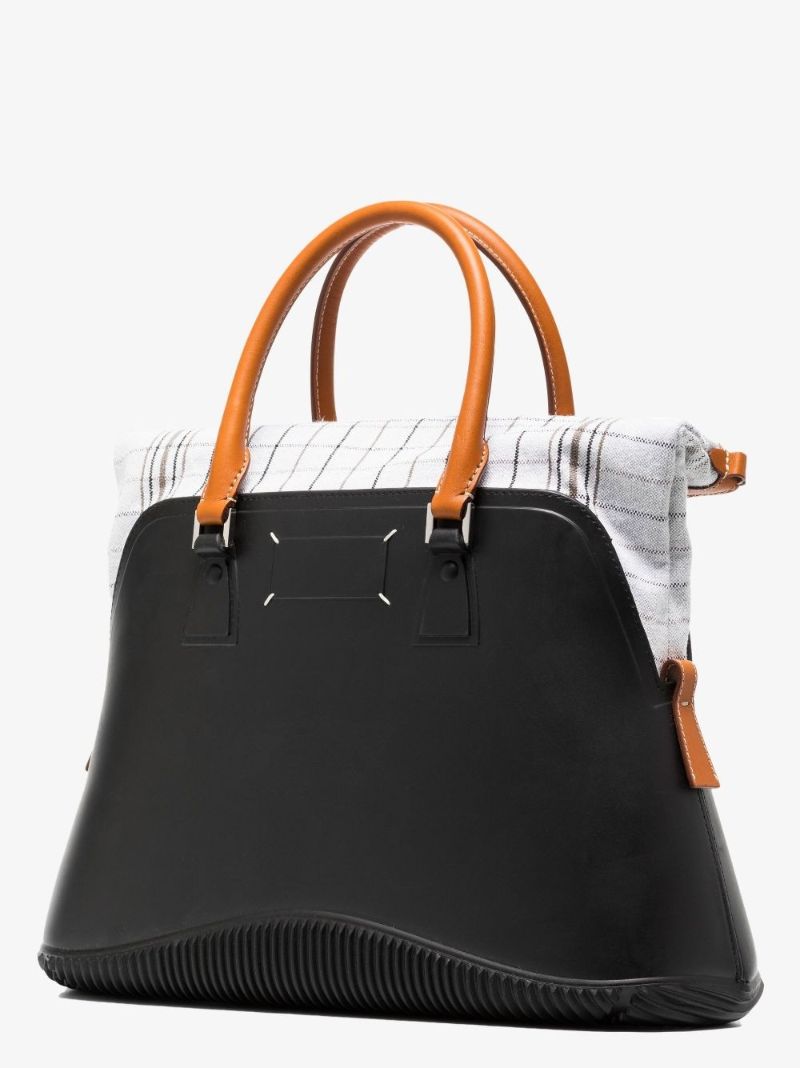 Black 5ac Large Rubber Tote Bag