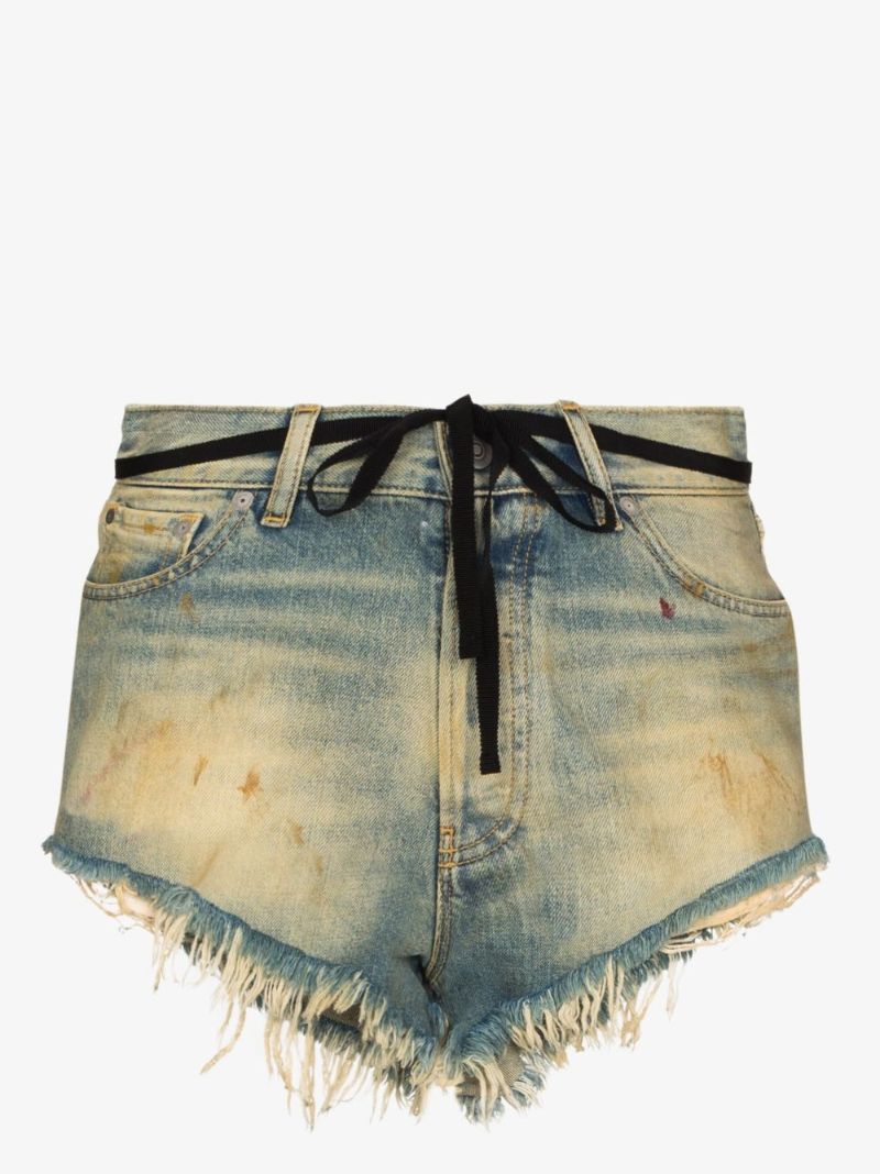 Distressed Denim Shorts