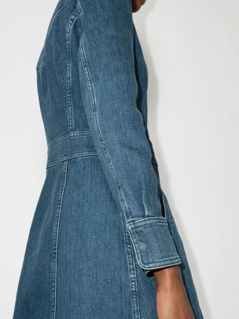 Long Sleeve Denim Midi Dress